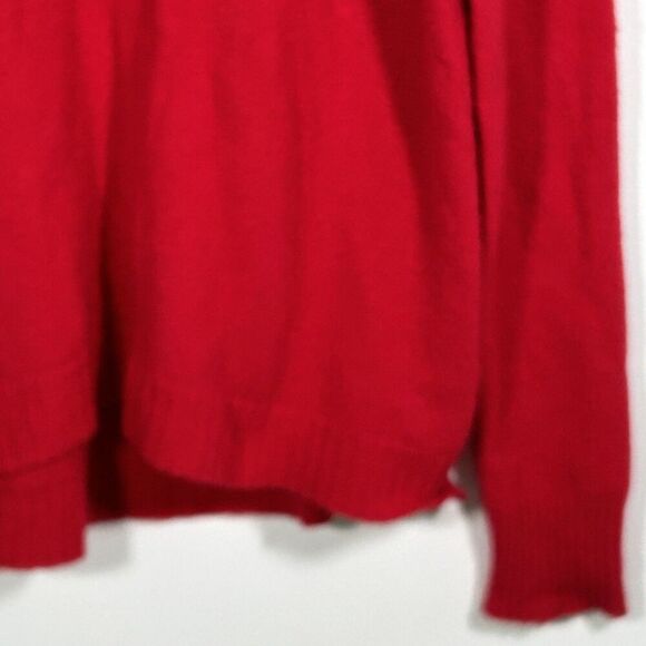 J.Crew Turtleneck Sweater Supersoft Yarn Size Medium Red Merino Wool Alpaca - Picture 2 of 6